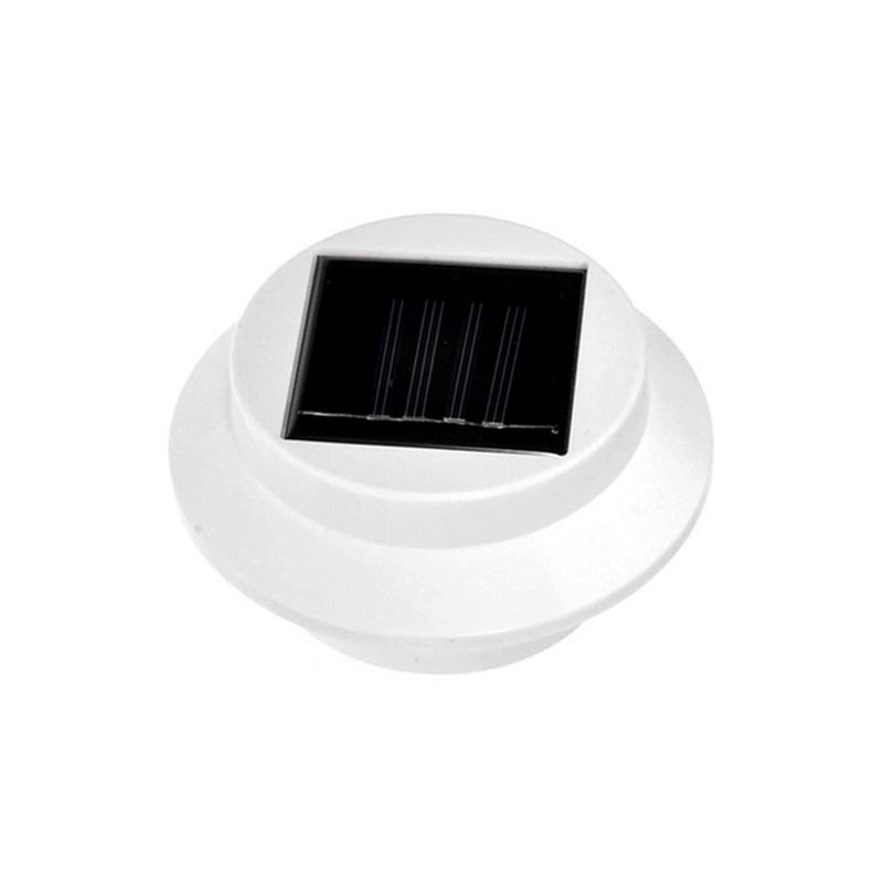 Foco led redondo con panel solar 1.2v  blanco-1