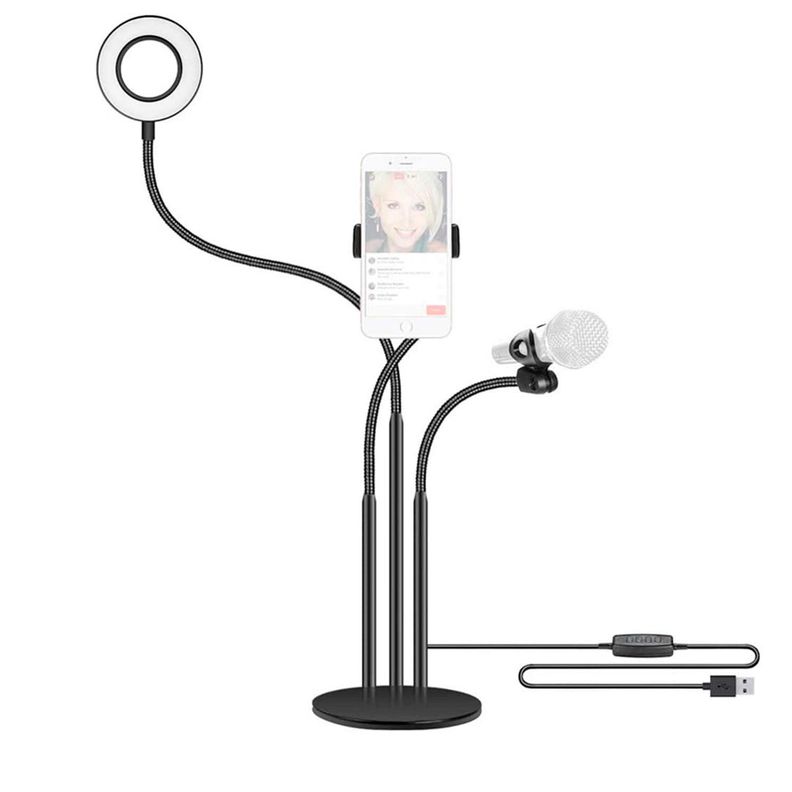 Soporte aro de luz led 3 en 1-3