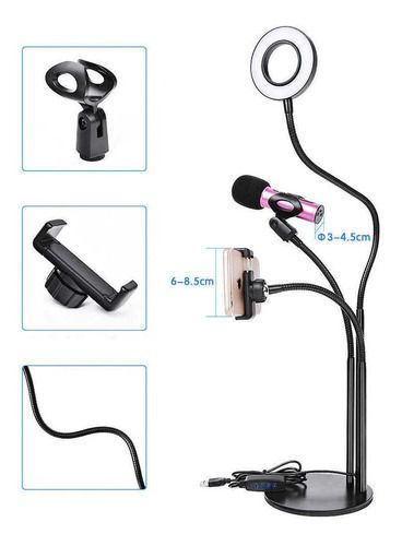 Soporte aro de luz led 3 en 1-8