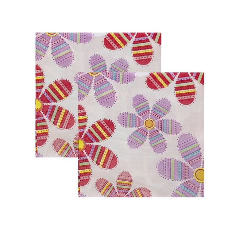Pack 4 Paquetes De Servilletas Diseno Flor Rosado