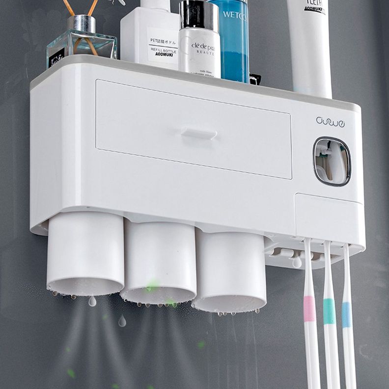 Organizador de baño porta cepillos y dispensador de pasta-1