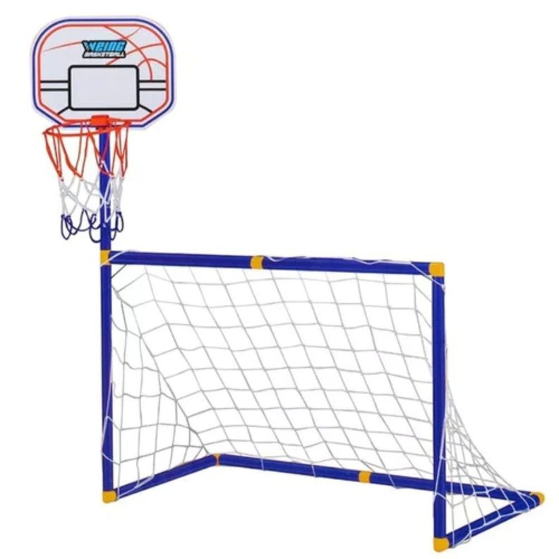 Mini arco de fútbol y basquetbol juego 2 en 1-0