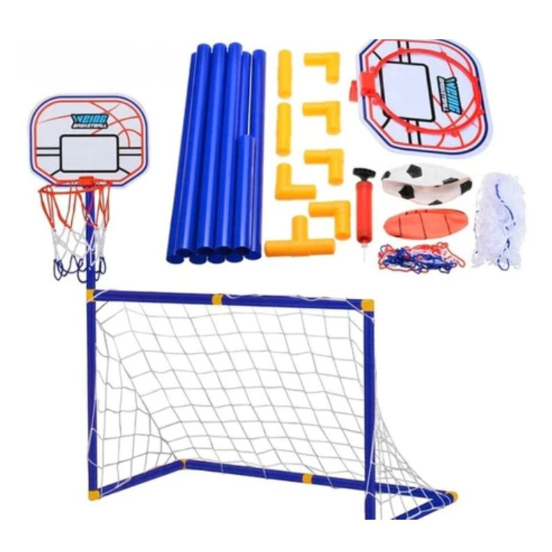 Mini arco de fútbol y basquetbol juego 2 en 1-1