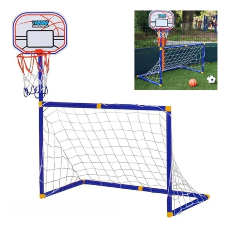 Mini arco de fútbol y basquetbol juego 2 en 1-3