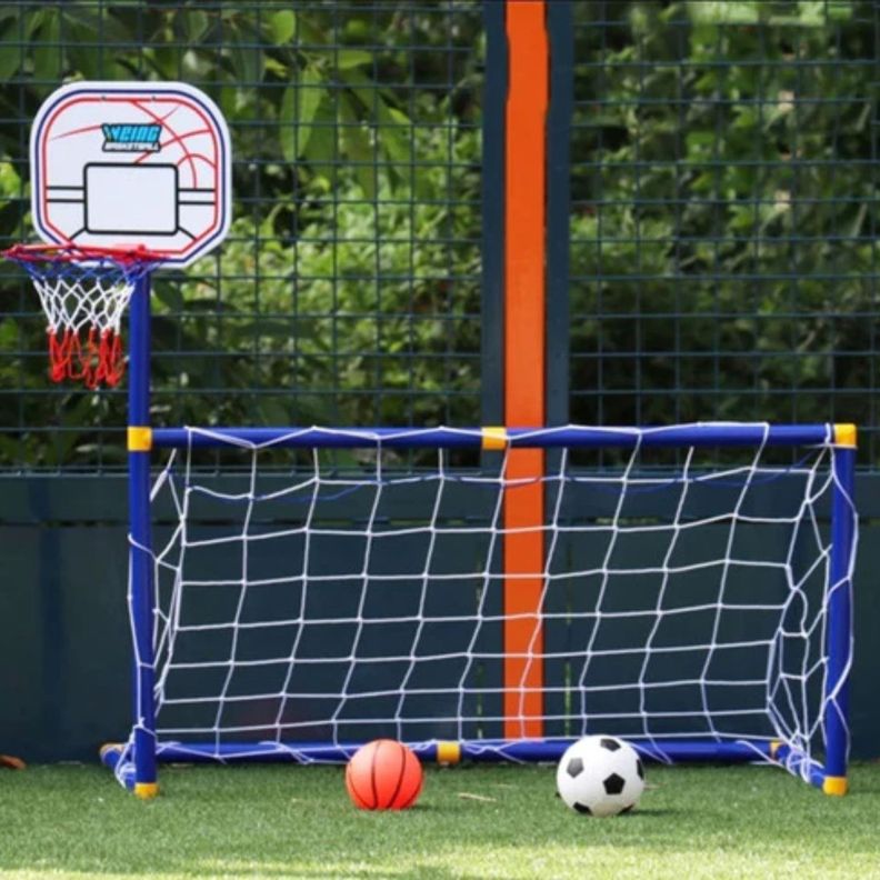Mini arco de fútbol y basquetbol juego 2 en 1-4