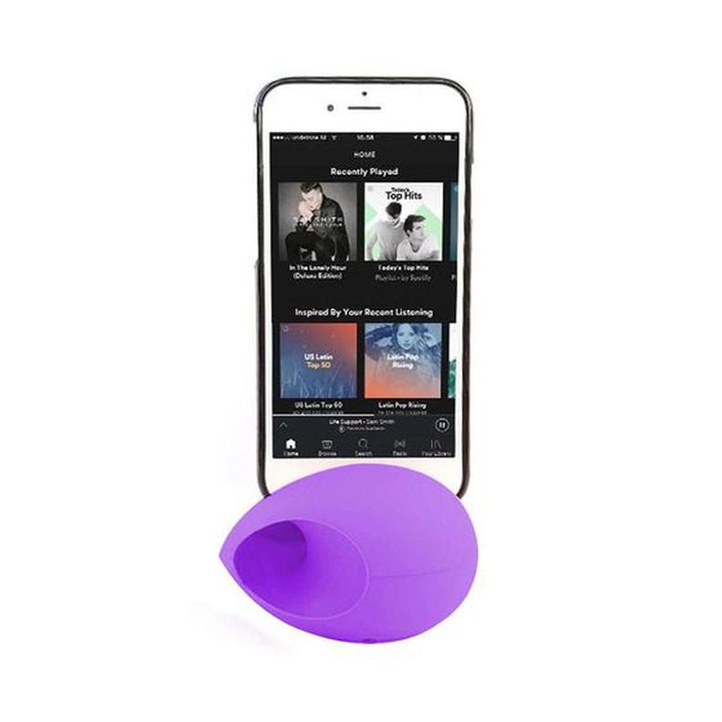 Altavoz parlante iphone silicona morado-0