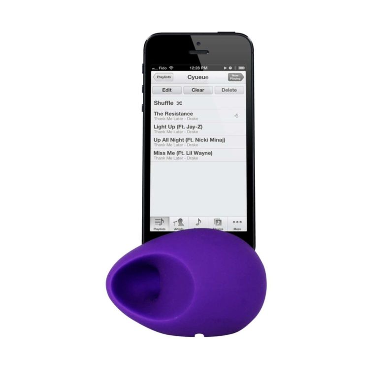 Altavoz parlante iphone silicona morado-1