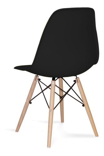 Silla de comedor estilo eames negra-5