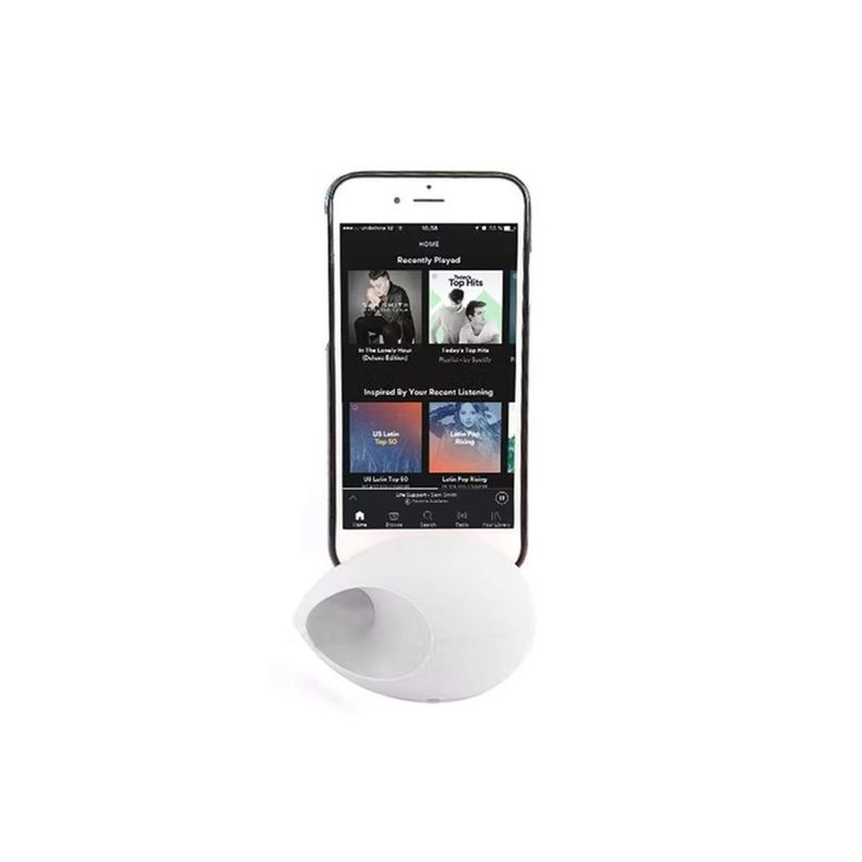 Altavoz parlante iphone silicona blanco-0
