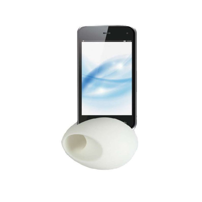 Altavoz parlante iphone silicona blanco-1