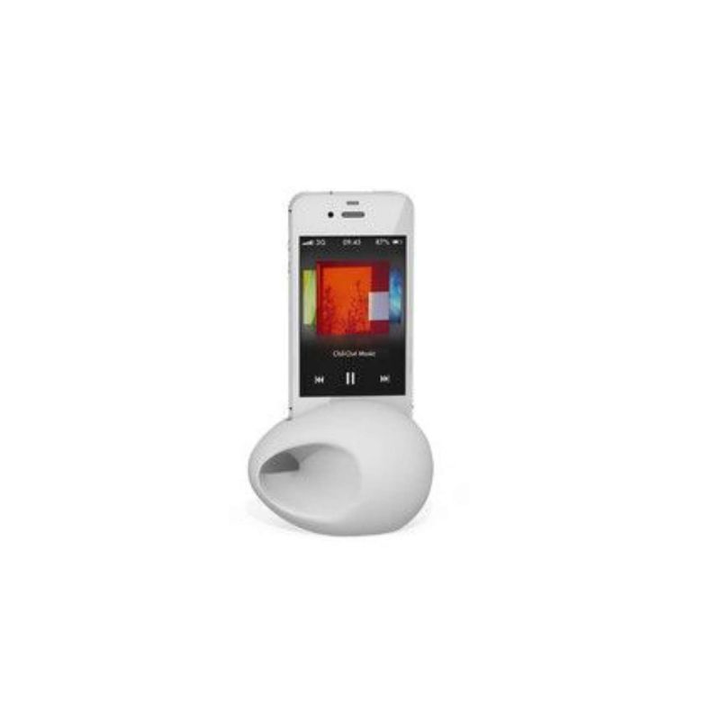 Altavoz parlante iphone silicona blanco-2