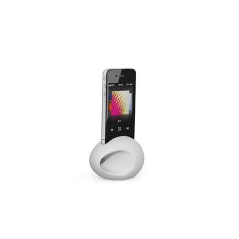 Altavoz parlante iphone silicona blanco-4