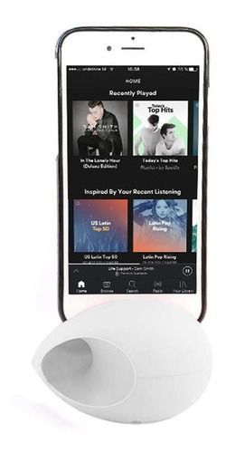 Altavoz parlante iphone silicona blanco-5