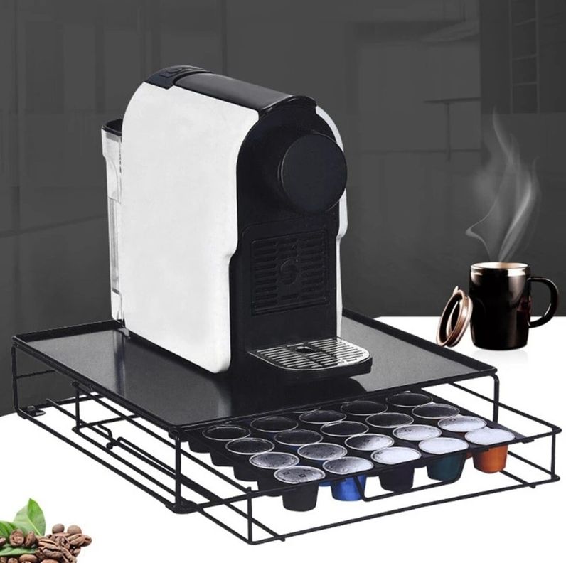 Organizador de 32 cápsulas de café negro-4