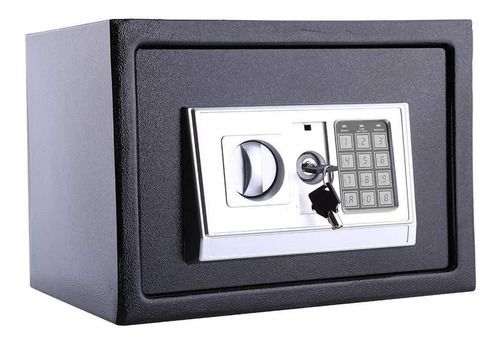 Caja fuerte de acero grande con teclado digital negra-0