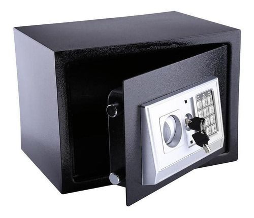 Caja fuerte de acero grande con teclado digital negra-1