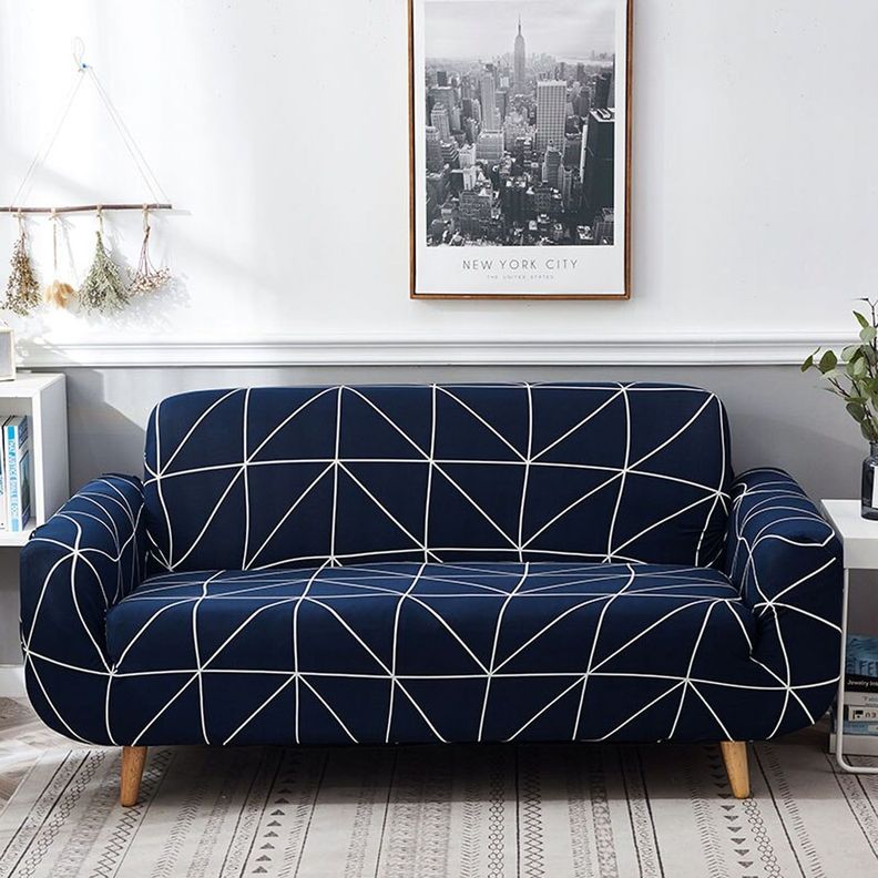 Funda sillón diseño geo 2 cuerpos azul-3