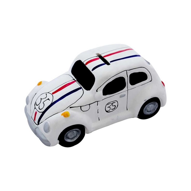 Alcancia decorativa de cerámica diseño auto escarabajo-0