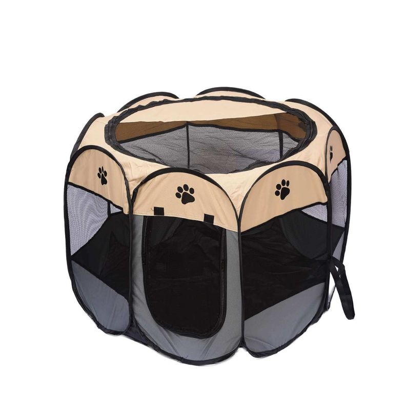 Corral para mascotas plegable portátil - perros y gatos-0