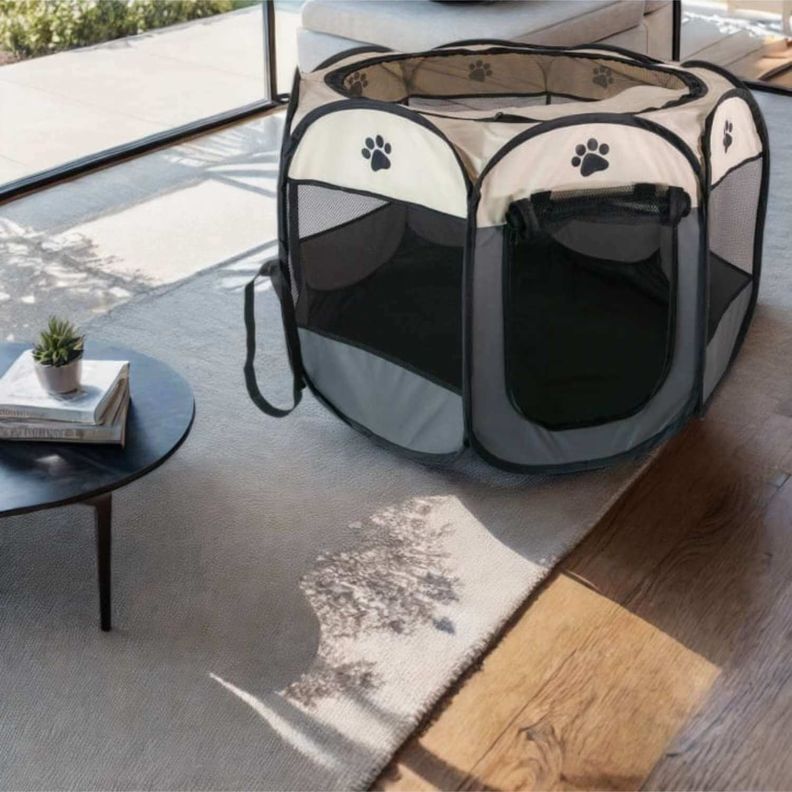 Corral para mascotas plegable portátil - perros y gatos-1