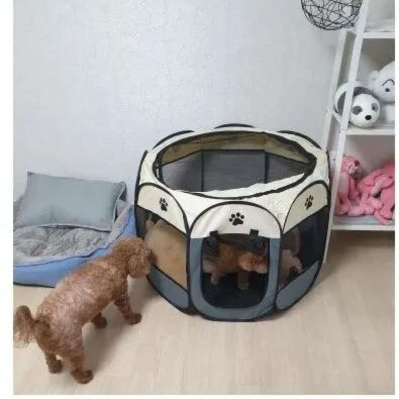 Corral para mascotas plegable portátil - perros y gatos-3