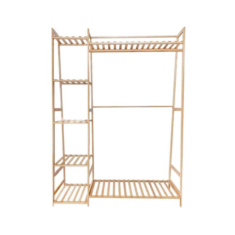 Perchero organizador de madera 5 niveles 110x40x140 cm Cafe