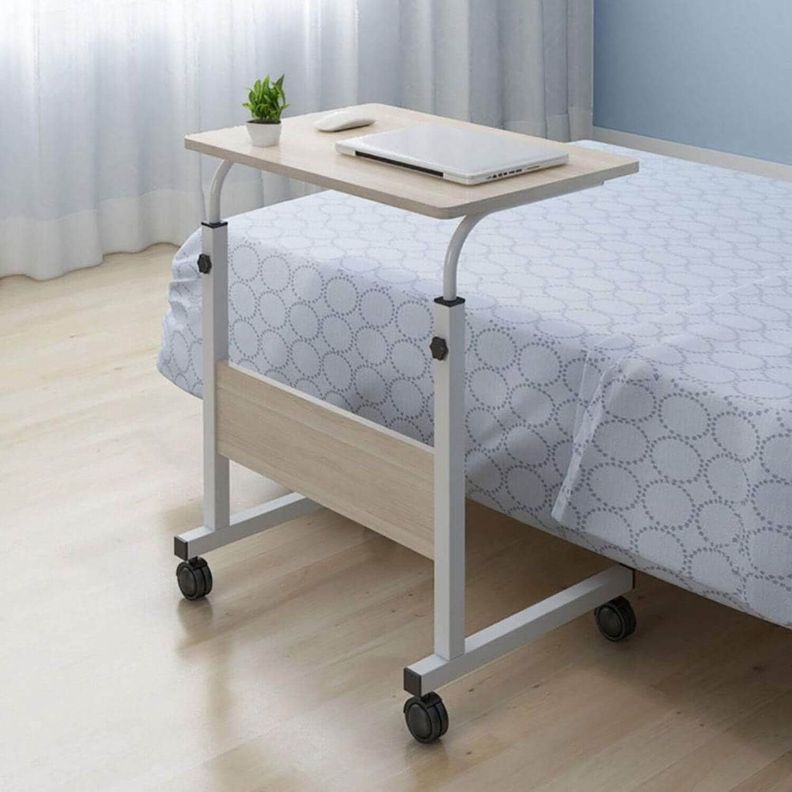 Mesa escritorio de madera con ruedas-3