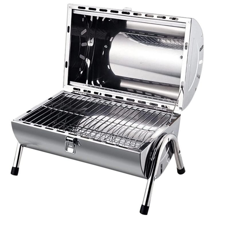 Parrilla portatil cromada-1