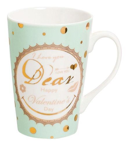 Tazón mug de cerámica verde love 400 ml-4