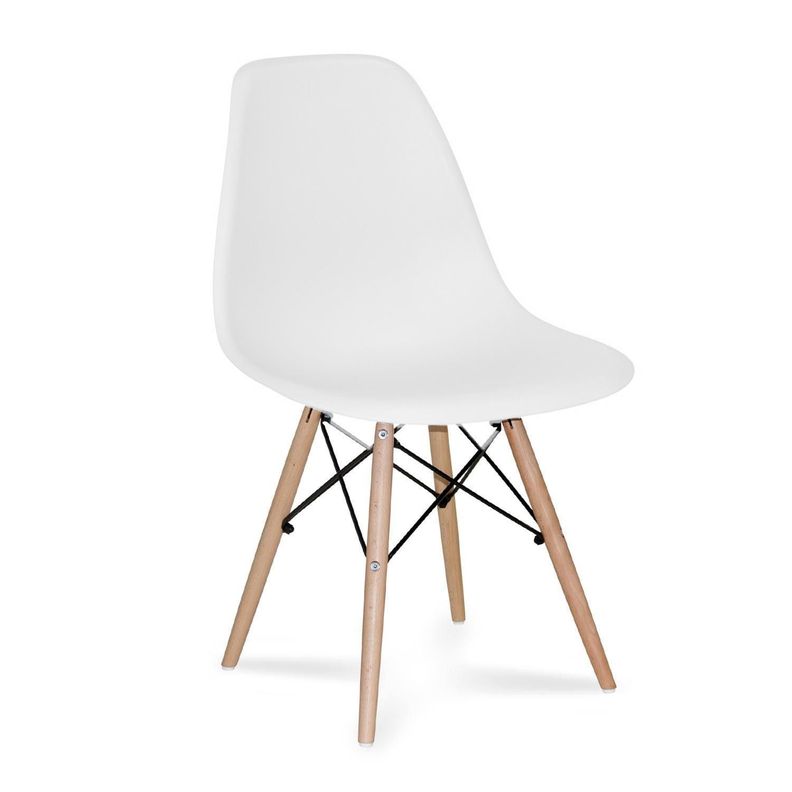 Silla de comedor estilo eames blanca Blanco