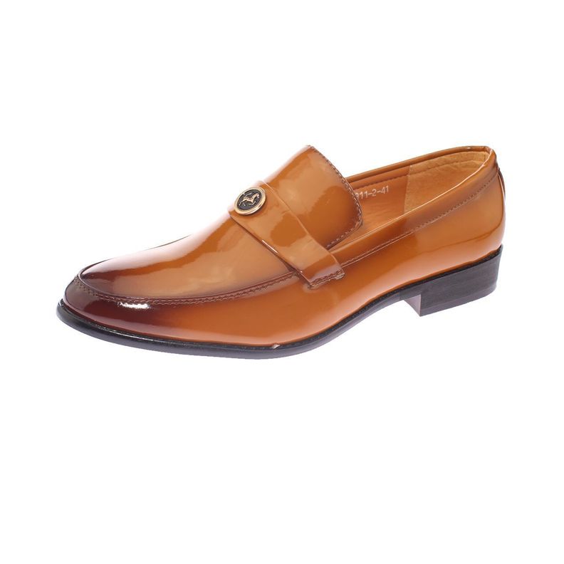 Zapato formal Camel Vía Franca Niño-0
