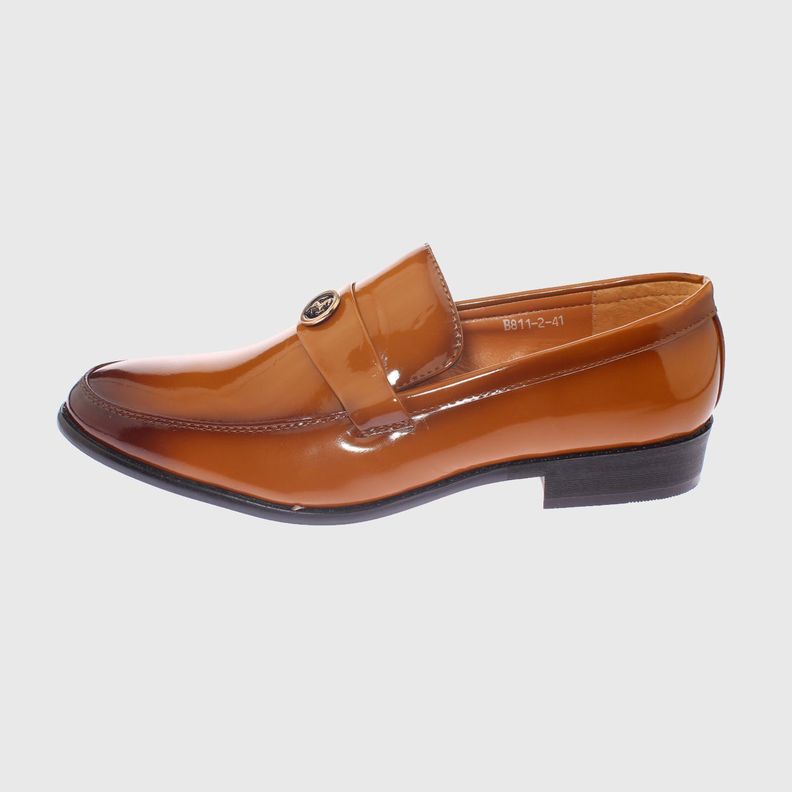 Zapato formal Camel Vía Franca Niño-1