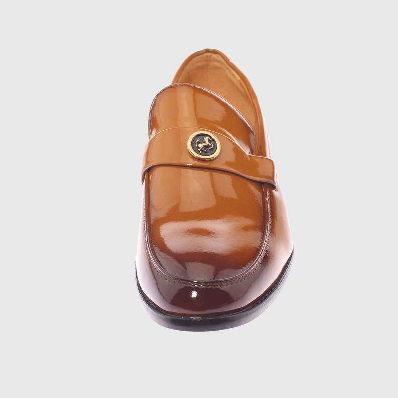 Zapato formal Camel Vía Franca Niño-2