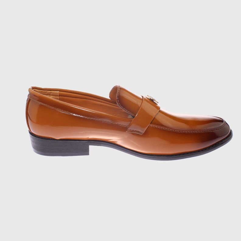 Zapato formal Camel Vía Franca Niño-3