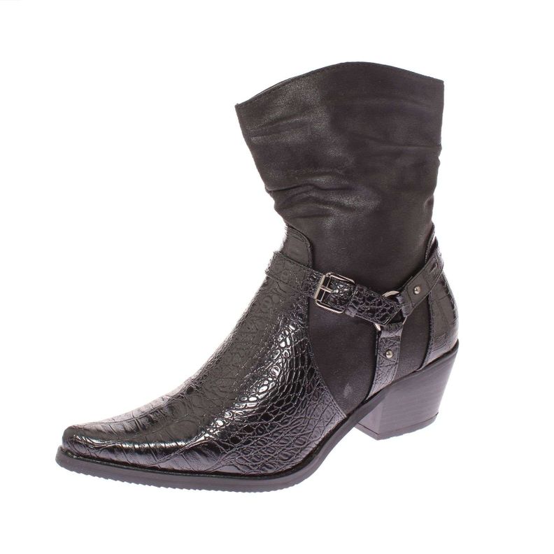 Bota Vaquera Negro Vía Franca Mujer Art: 52108BLACK-0
