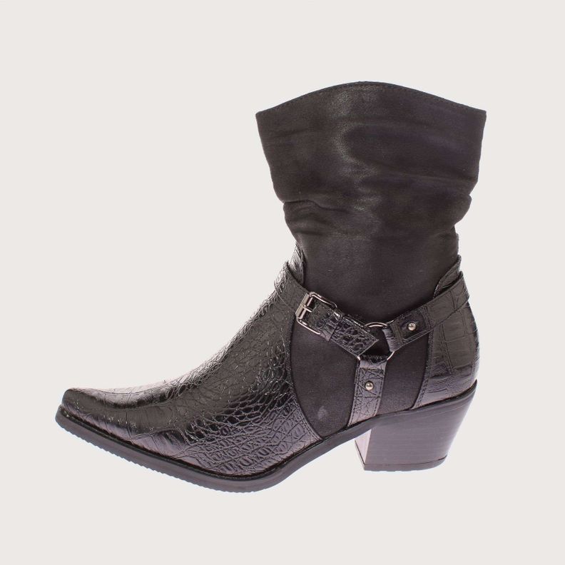 Bota Vaquera Negro Vía Franca Mujer Art: 52108BLACK-1