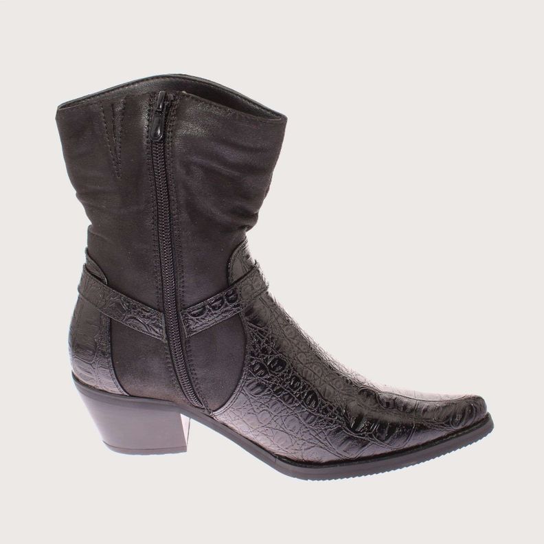 Bota Vaquera Negro Vía Franca Mujer Art: 52108BLACK-3