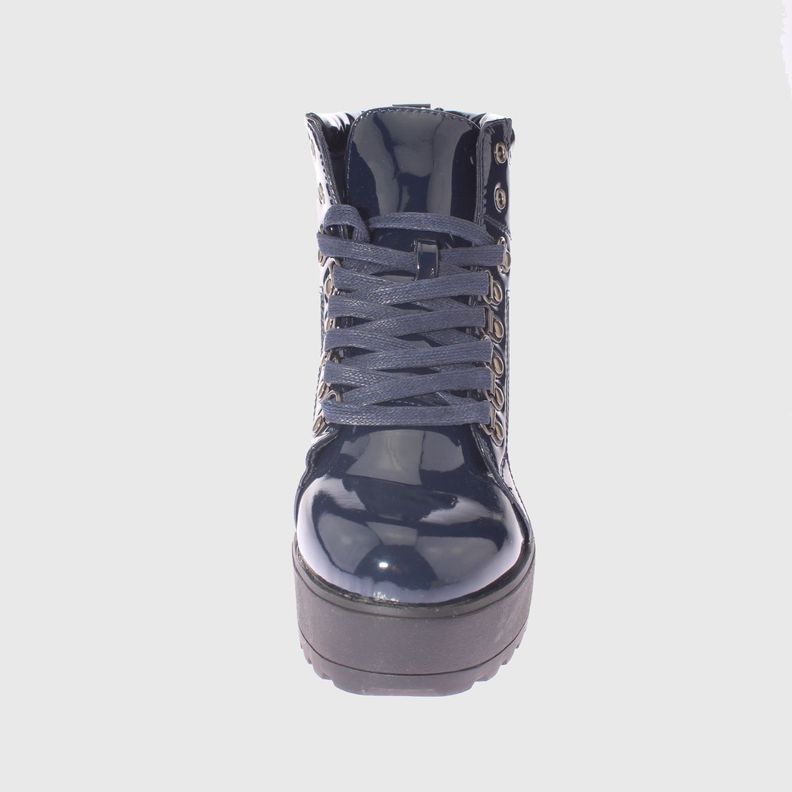Botin Charol Dark Blue Vía Franca Mujer-2