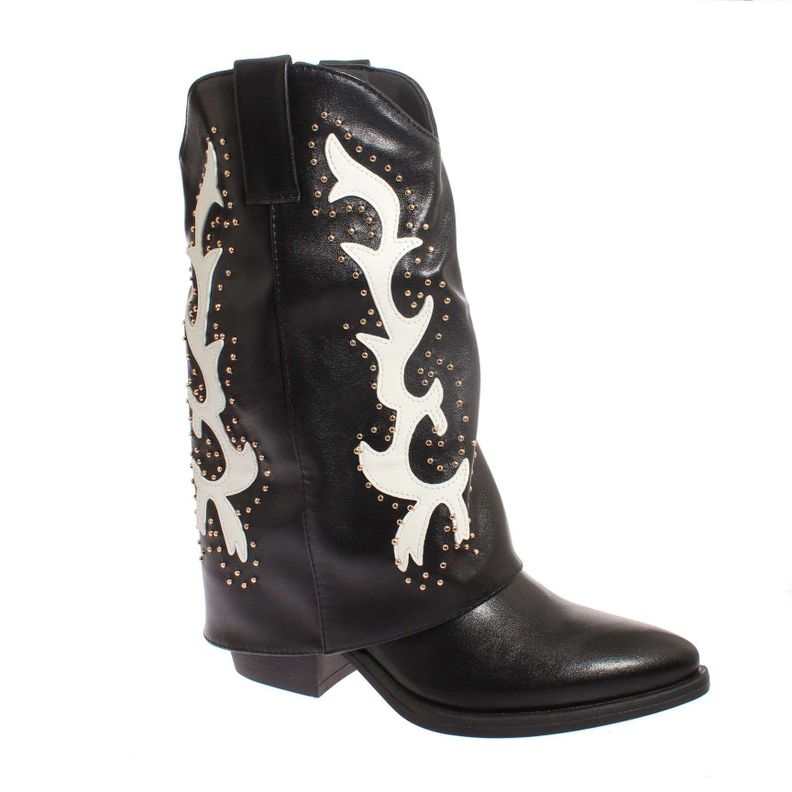 Bota Vaquera Negro Vía Franca Mujer Art: 5Q26NEGRO-0