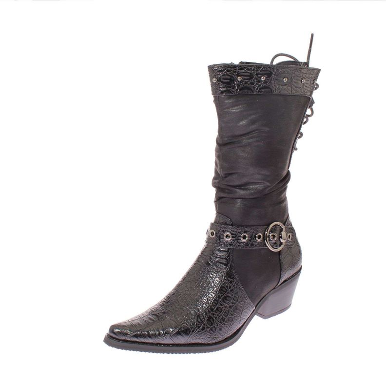 Bota Vaquera Negro Vía Franca Mujer Art: 52109BLACK-0