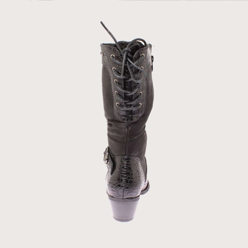 Bota Vaquera Negro Vía Franca Mujer Art: 52109BLACK-4