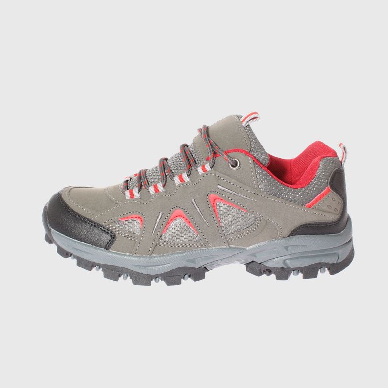 Zapatilla Outdoor Gris/Rojo Vía Franca Mujer-1