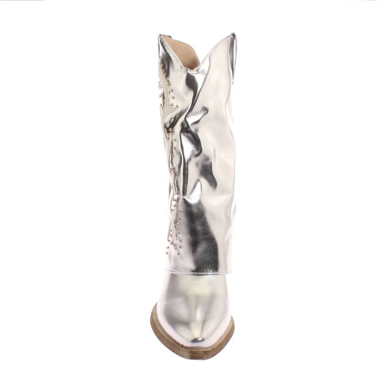 Bota Vaquera Plateado Vía Franca Mujer Art: 5Q26PLATA-2