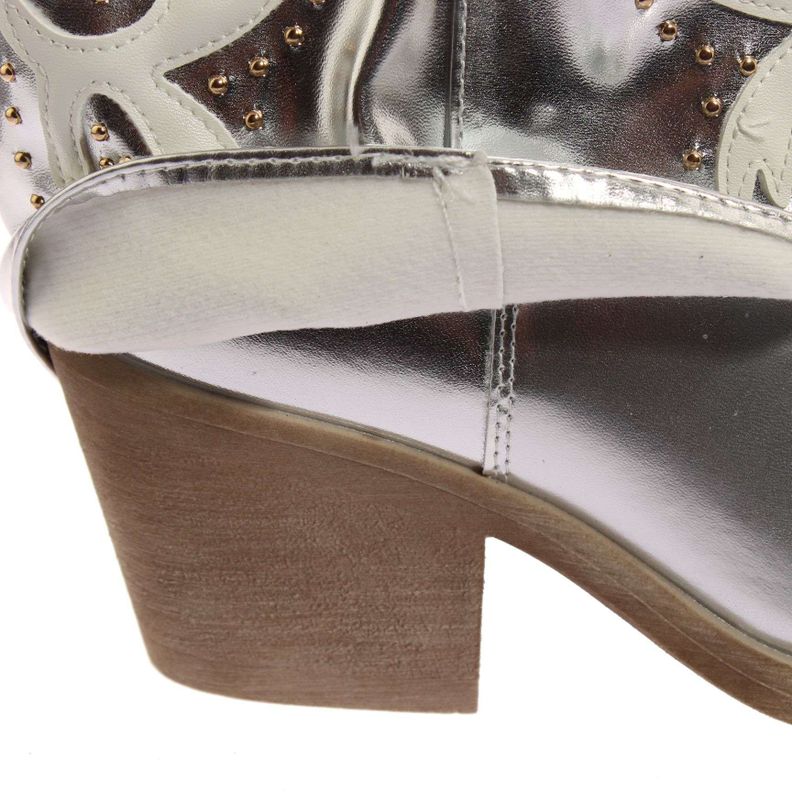 Bota Vaquera Plateado Vía Franca Mujer Art: 5Q26PLATA-5