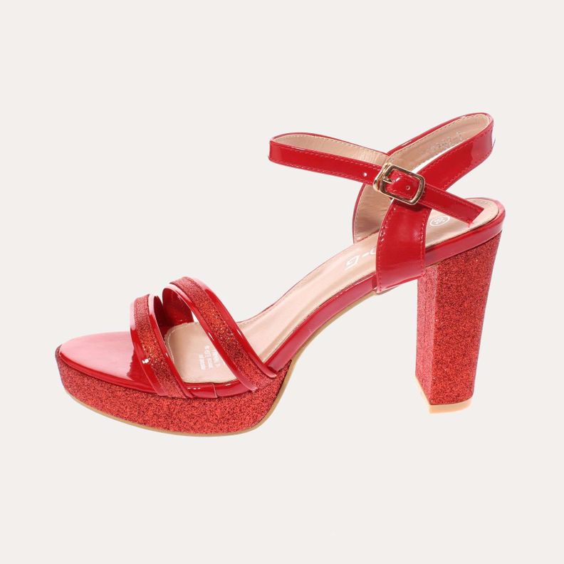 Zapato Tacón Rojo Vía Franca Mujer Art: 5PG23627RED-1