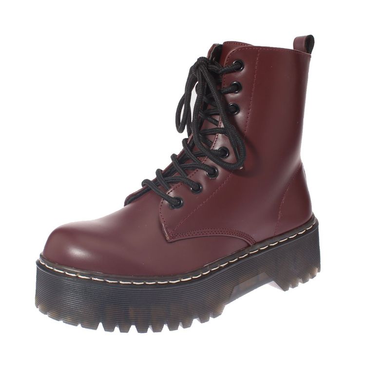 Botin Army Burdeo Vía Franca Mujer-0