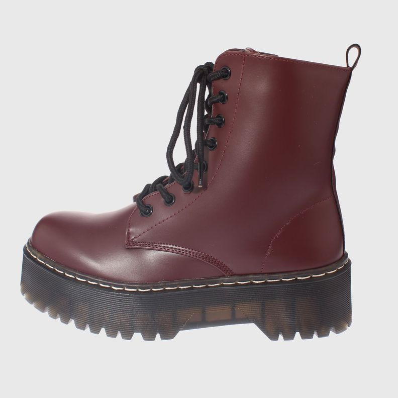 Botin Army Burdeo Vía Franca Mujer-1