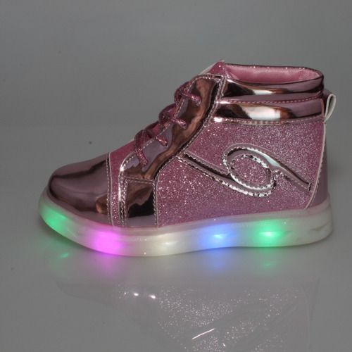 Zapatilla Con Luces Para Niño Color Rosa-4
