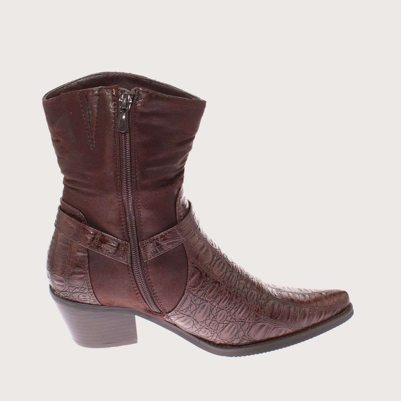 Bota Vaquera Chocolate Vía Franca Mujer Art: 521081COFFEE-3