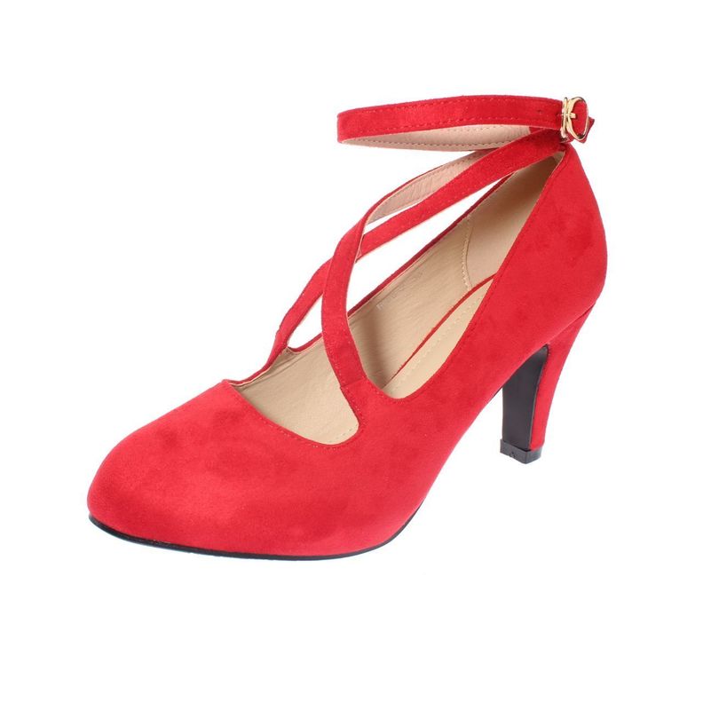 Zapato taco Rojo Vía Franca Mujer-0